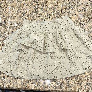 Express cotton Eyelet Tiered Mini Skirt SIZE 6 NWT